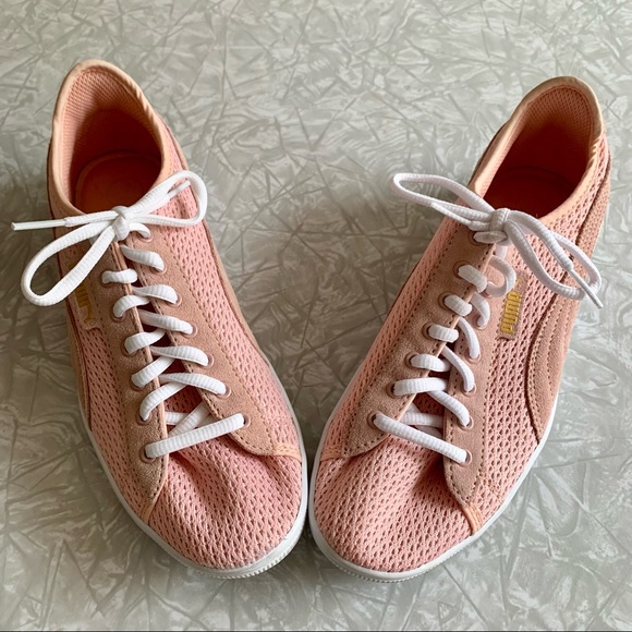 Puma Vikky Peach Mesh Sneakers 7 - Picture 2 of 9